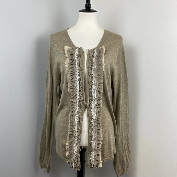 Banana Republic Sweaters - Banana Republic Tan Light Weight Cardigan Sweater XLT Tall